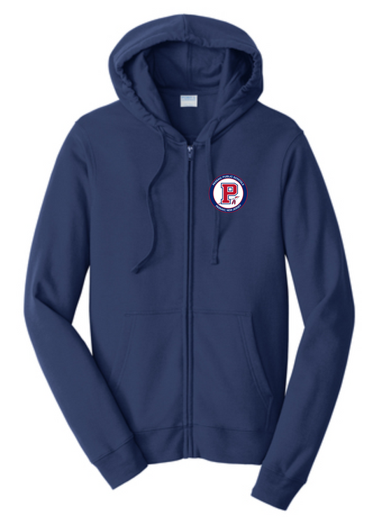 Port & Company® Fan Favorite™ Fleece Full-Zip Hooded Sweatshirt - Navy