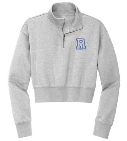 Radcliffe R Cropped Fleece 1/2-Zip - Heather Grey