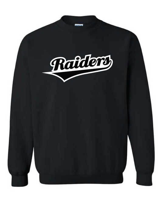 Raiders Script Crewneck Sweatshirt - Black