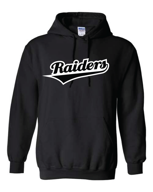 Raiders Script Hooded Sweatshirt - Black