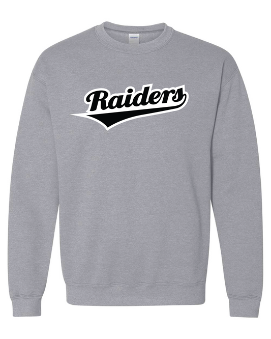 Raiders Script Crewneck Sweatshirt - Grey