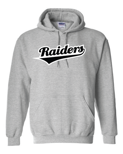 Raiders Script Hooded Sweatshirt - Grey