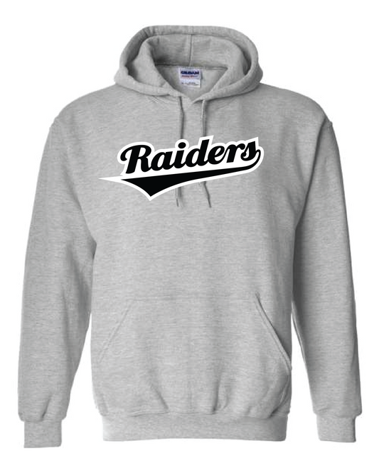 Raiders Script Hooded Sweatshirt - Grey