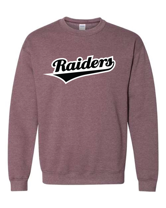 Raiders Script Crewneck Sweatshirt - Heathered Maroon