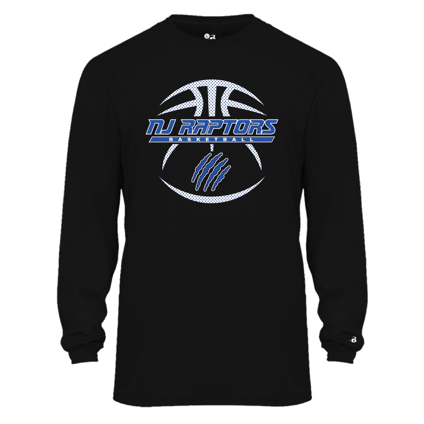 NJ Raptors Basketball Warmup L/S Tshirt Black