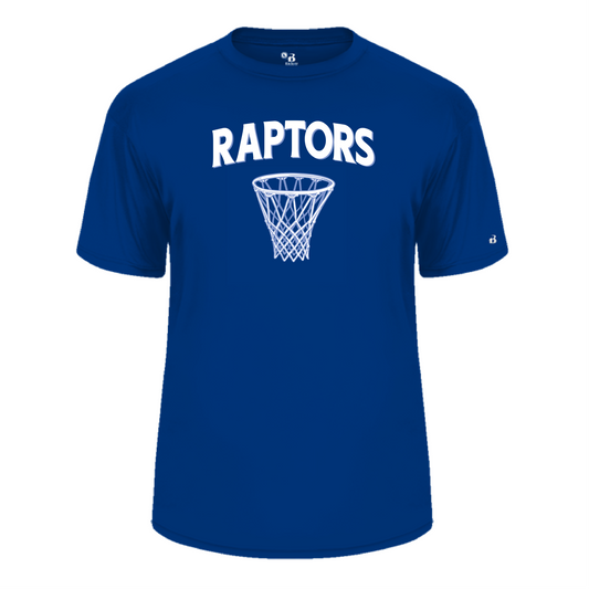 NJ Raptors Basketball Hoop Warmup Tshirt Royal