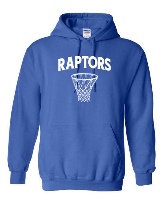 NJ Raptors Basketball Hoop Logo Hooded Sweatshirt Royal