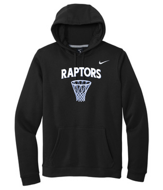 NJ Raptors Basketball Hoop Logo Nike Club Fleece Hoody Black