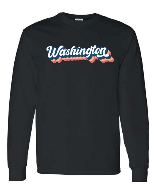 Washington Script Logo L/S T-shirt Black