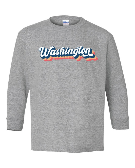 Washington Script Logo L/S T-shirt Grey