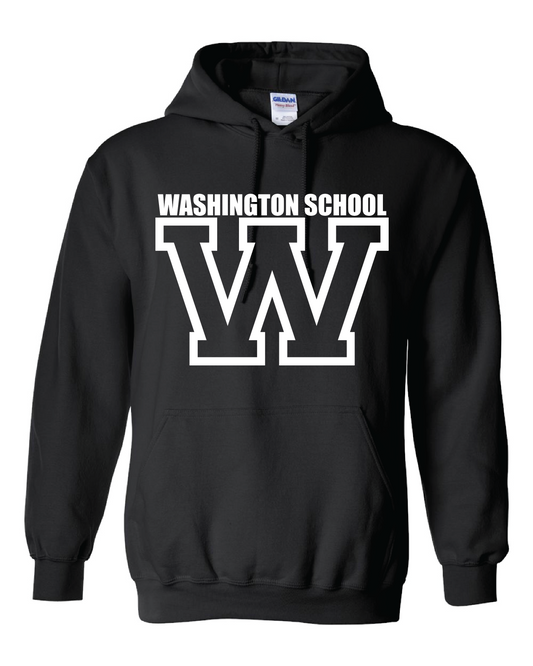 Washington W Logo Hooded Sweatshirt Black