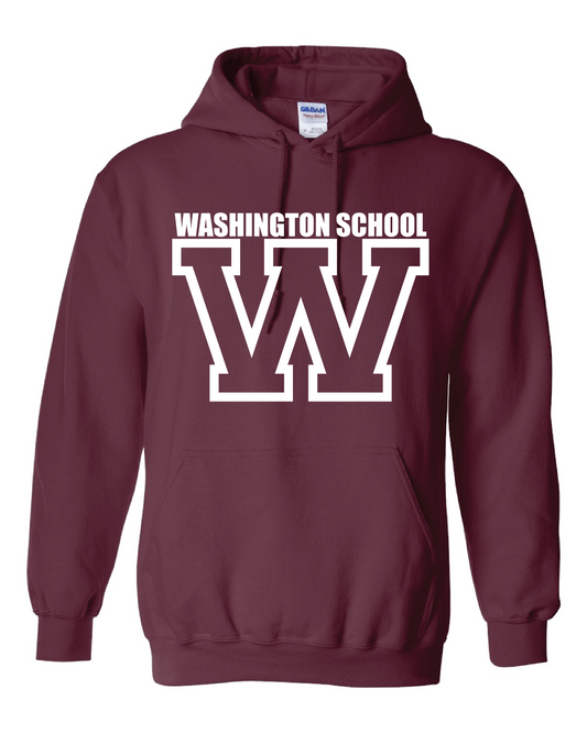 Washington W Logo Hooded Sweatshirt Maroon