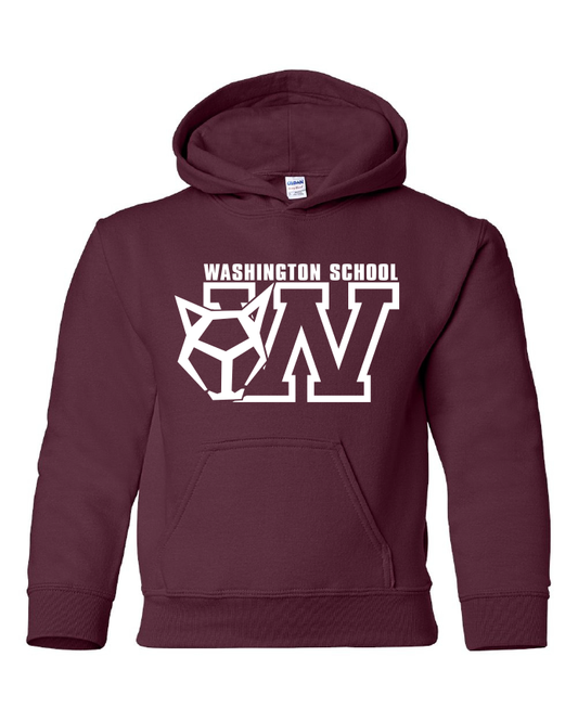 Washington Wolf Hooded Sweatshirt - Maroon