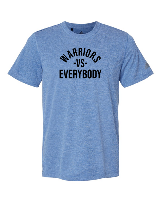 “WARRIORS -VS- EVERYBODY” Adidas Sport T-shirt - Royal Heather