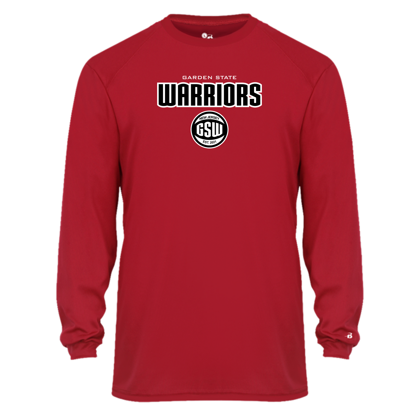 B-CORE L/S YOUTH TEE RED - GSW SPRING 2023 WARRIORS