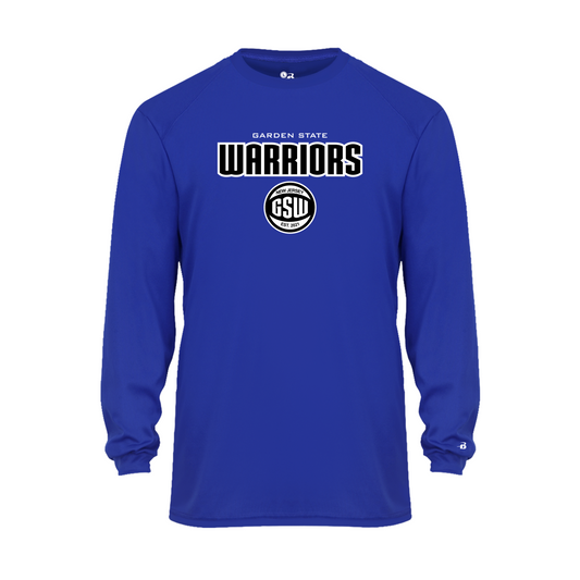 B-CORE L/S YOUTH TEE BLUE - GSW SPRING 2023 WARRIORS