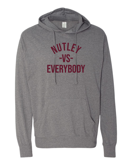 Nutley vs Everybody Lightweight Hooded T-shirt - Gunmetal Heather