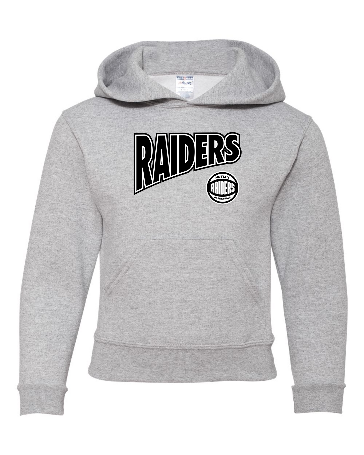 Nutley Raiders Basketball Hooded Sweatshirt - Sport Grey